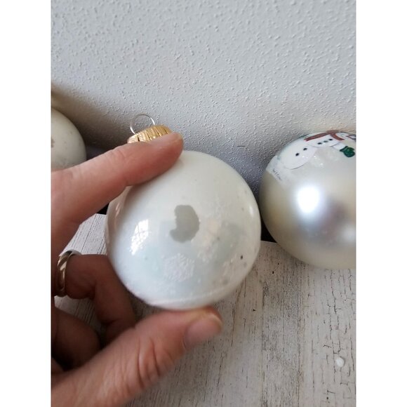 CBK snowman Cardinal sledding ball ornament midwest set Xmas tree vintage - Picture 5 of 8